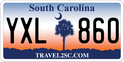 SC license plate YXL860