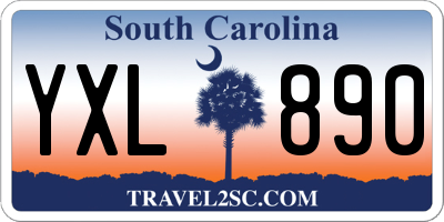 SC license plate YXL890