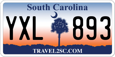 SC license plate YXL893
