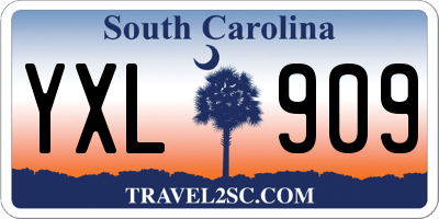 SC license plate YXL909