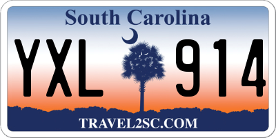 SC license plate YXL914