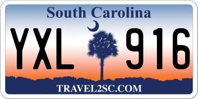 SC license plate YXL916