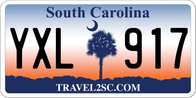 SC license plate YXL917