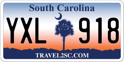 SC license plate YXL918