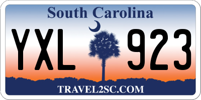 SC license plate YXL923
