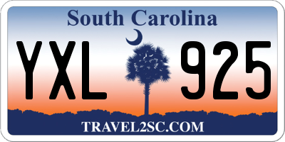 SC license plate YXL925