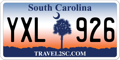 SC license plate YXL926