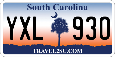 SC license plate YXL930