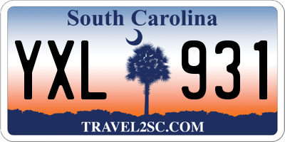 SC license plate YXL931