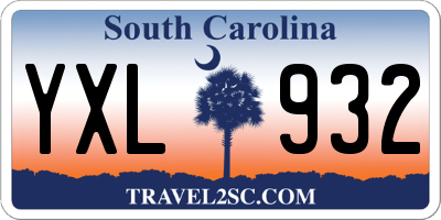 SC license plate YXL932