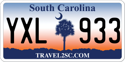SC license plate YXL933
