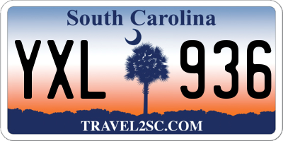 SC license plate YXL936