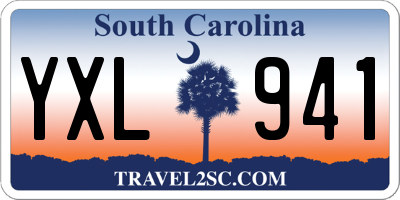 SC license plate YXL941