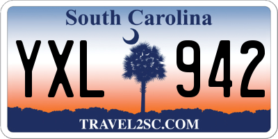 SC license plate YXL942