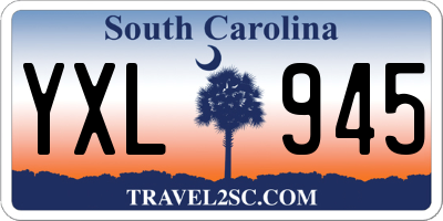 SC license plate YXL945
