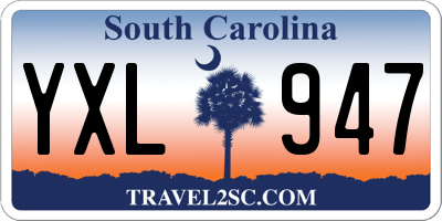 SC license plate YXL947