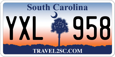 SC license plate YXL958