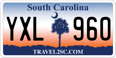 SC license plate YXL960