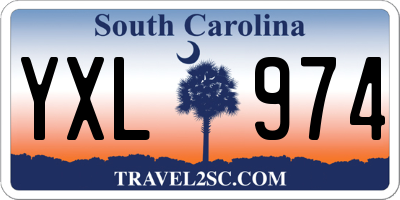 SC license plate YXL974