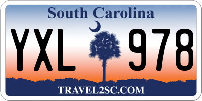 SC license plate YXL978