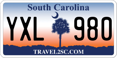SC license plate YXL980
