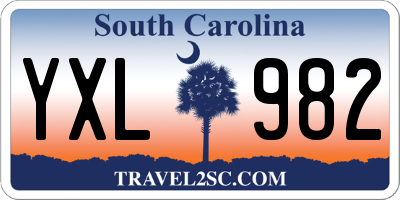 SC license plate YXL982