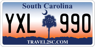 SC license plate YXL990
