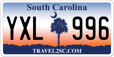 SC license plate YXL996