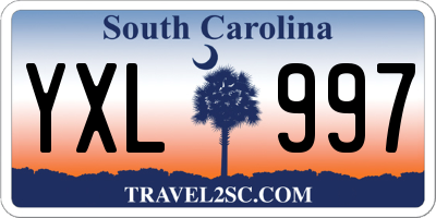SC license plate YXL997