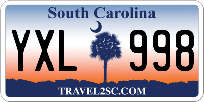 SC license plate YXL998