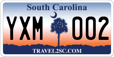 SC license plate YXM002