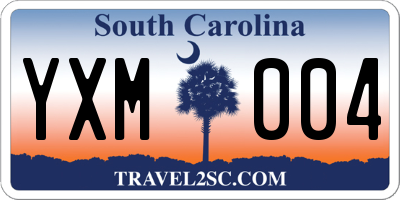 SC license plate YXM004