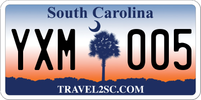 SC license plate YXM005