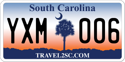 SC license plate YXM006