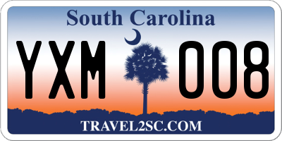 SC license plate YXM008