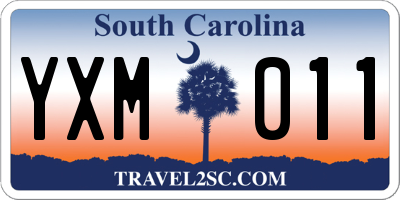 SC license plate YXM011