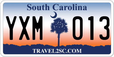 SC license plate YXM013