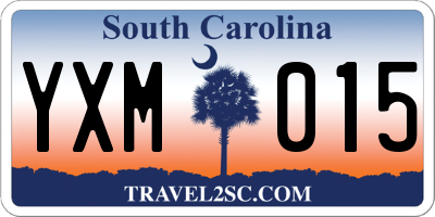 SC license plate YXM015