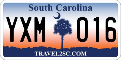 SC license plate YXM016