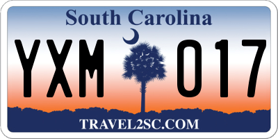 SC license plate YXM017