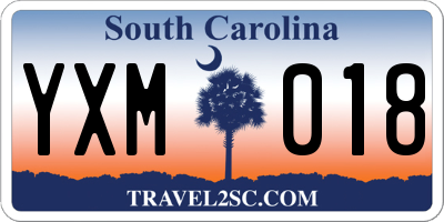 SC license plate YXM018