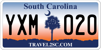 SC license plate YXM020