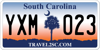SC license plate YXM023