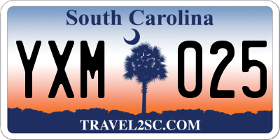 SC license plate YXM025
