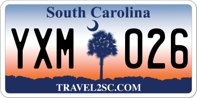 SC license plate YXM026