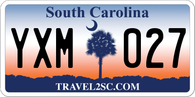 SC license plate YXM027