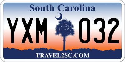 SC license plate YXM032