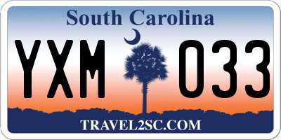 SC license plate YXM033