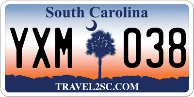 SC license plate YXM038