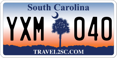 SC license plate YXM040